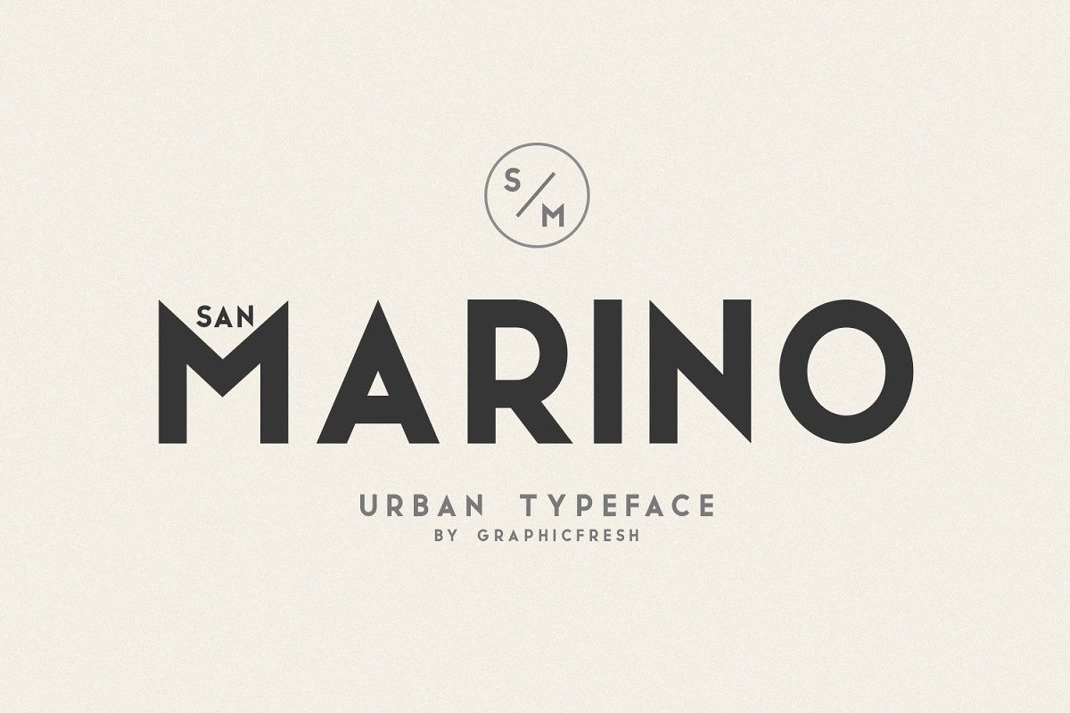 Przykład czcionki San Marino Outline